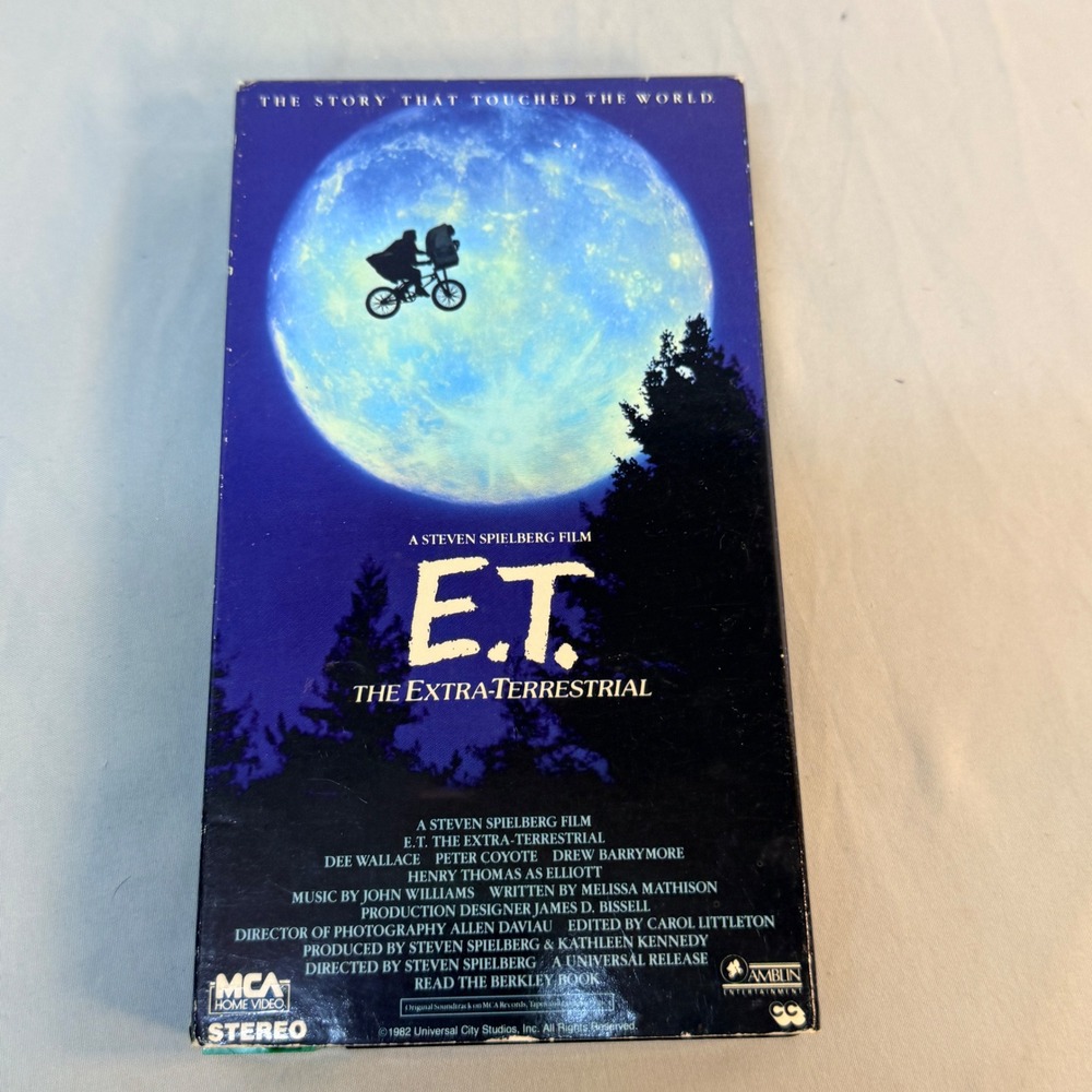 ET The Extra-Terrestrial VHS Green Tape MCA Home Video 1988 Spielberg Sci-Fi